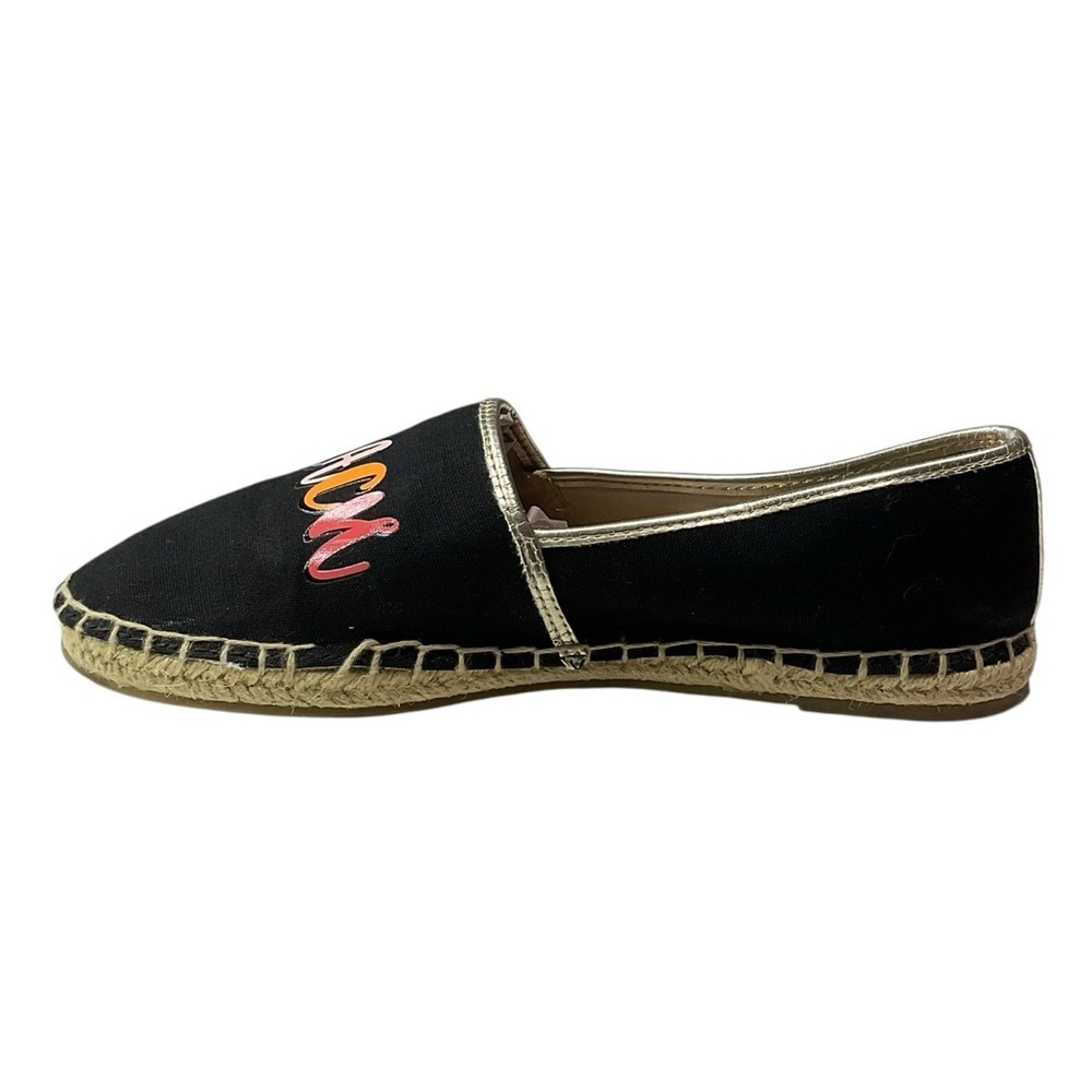 Sam Edelman Beach Babe Black Espadrilles with Pink Detail - Picture 4 of 10